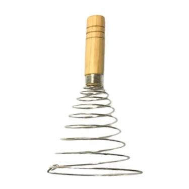 Imagem de Batedor De Clara Aspiral Alumínio Cabo Madeira