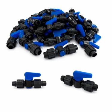 Imagem de Kit 5 Emenda União com Registro Rosca Mangueira PELBD 16mm - Implebras