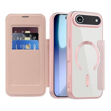 Imagem de Asuwish Capa de telefone para iPhone 17 Air 6,6 polegadas capa carteira magnética com protetor de tela de vidro temperado flip porta-cartão de crédito slot bloqueio RFID acessórios para celular i