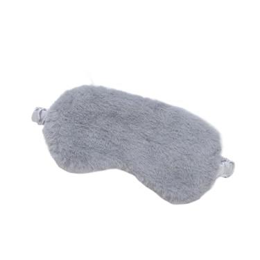 Imagem de Máscara de dormir Venda para dormir Máscaras de olhos de pelúcia macias fofas amor nuvem cobertura de olhos máscara de pelúcia tapa-olho saúde cobertura ocular (cinza)