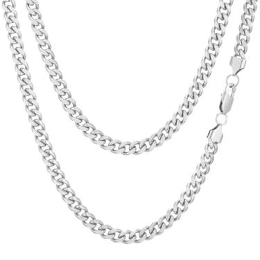 Imagem de Colar de corrente de elos cubanos para homens e mulheres, banhado a ouro, prata, preto, aço inoxidável, grosso, colar hip hop, 3 mm/4 mm/5 mm/6 mm/7 mm/8 mm de largura, 45 a 66 cm, joias duráveis