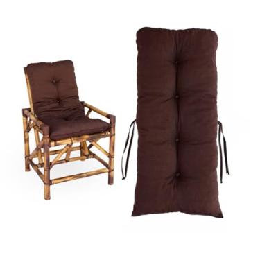 Imagem de Almofada Moderna 95x45cm - Confortável e Decorativa para Cadeiras, Poltronas, Sofás e Pallets, Alta Durabilidade, Apoio Lumbar Versátil (Marrom)