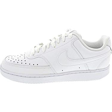 Imagem de Nike Tênis masculino Nike Court Vision Low, Branco/branco e preto, 38