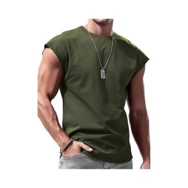 Imagem de Camiseta Sem Mangas Masculina De Verão Respirável Casual Esportiva Ver