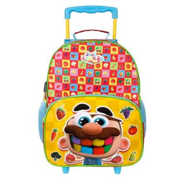 Imagem de Mala Escolar com Rodinhas, Estampa do José Totoy - Alça Retrátil, 2 Bolsos Laterais Telado, Acompanha Squeeze 340ml.