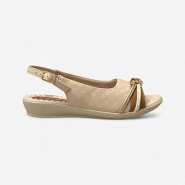 Imagem de Sandália Rasteira Piccadilly Bege-Feminino