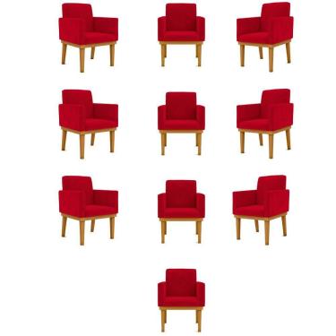 Imagem de Kit 10 Poltronas Decorativa Reforçada Oferta - Balaqui Decor Cor:vermelho