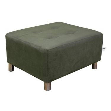 Imagem de Puff Decorativo Quadrado Para Descanço Nero Matrix Suede Cinza