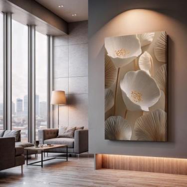 Imagem de Quadros Decorativos Formas Suaves 40x60 Moderno Luxo Sala Quarto Escri