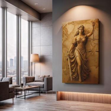 Imagem de Quadros Decorativos Escultura Clássica 90x60 Moderno Luxo Sala Quarto 