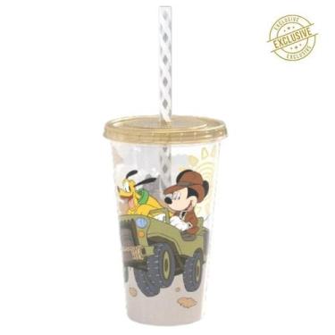 Imagem de Copo Refri com Canudo Infantil Mickey Safari 500mL Livre de Bpa Resist
