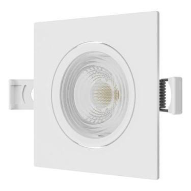 Imagem de Spot De Embutir Branco Led Quadrado 5W Amarelo Branco Neutro - Inspire