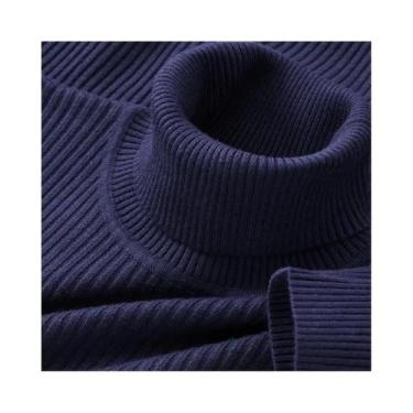 Imagem de Suéter Masculino De Gola Alta De Manga Longa Para Outono E Inverno, Li