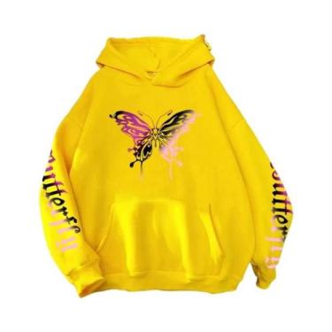 Imagem de Moletom Feminino Y2K Estampado Com Capuz Casual E Moderno Para Todas a