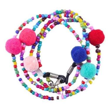 Imagem de Kit 05 Unidades De Cordinha De Pompom E Miçangas Para Óculos - Nobrand