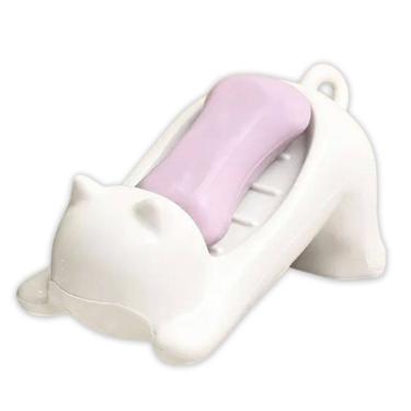 Imagem de Porta Sabonete Gatinho Saboneteira Gato Lavabo Banheiro Box Mesa Bancada Pia Divertido Enfeite Decoracao Multiuso