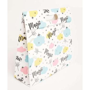 Imagem de Embalagem Presente Sacola Estampa Nuvens Marisa-74174, UN, Branco