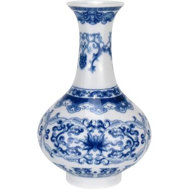 Imagem de VASO DECORATIVO ENFEITE CASA REDONDO HOME&CO CERÂMICA 13x9x9cm AZUL