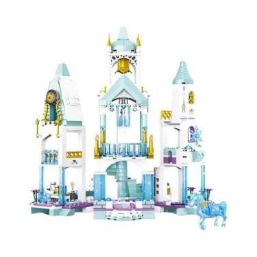 Imagem de Conjunto De Blocos De Montar Castelo Da Rainha Do Gelo Elsa Frozen 350