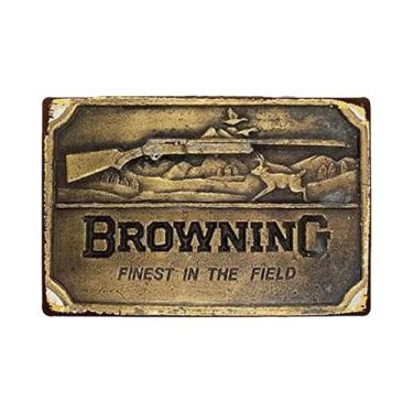 Imagem de Placa De Metal Vintage Com Tema De Pistola E Vitória, Pôster De Arte E