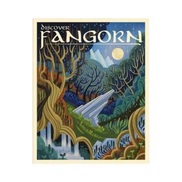 Imagem de Pôster De Viagem Retrô Com Arte Abstrata Vintage Em Tela Para Decoraçã