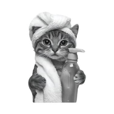 Imagem de Pôster De Lona Moderno Para Decoração De Sala De Estar: Animais Engraç