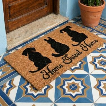 Imagem de Capacho Tapete para Porta 33x60 em Fibra de Coco com Base de Borracha Antiderrapante