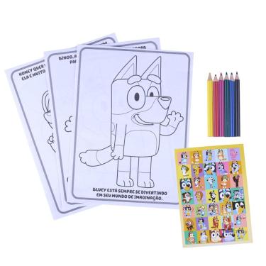 Imagem de Livro Infantil Bluey Colorindo com Adesivos Online Editora 32467