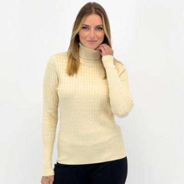 Imagem de Blusa Facinelli Tricot Manga Longa Gola Alta Feminina-Feminino