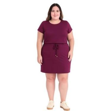 Imagem de Vestido Plus Size Feminino Manga Curta Elegante Casual Festa-Feminino