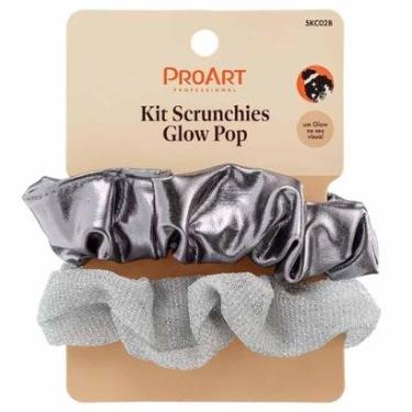 Imagem de ProArt Glow Pop Kit - 2 Peças de Scrunchie Prata Kit-Unissex