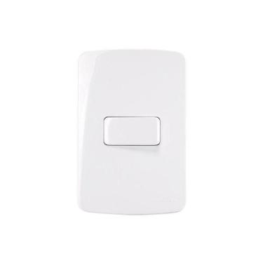 Imagem de Interruptor Simples Margirius B3 10a Com Placa 4x2 Branco Branco