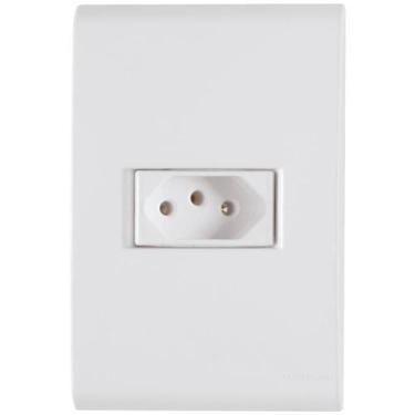 Imagem de Conjunto Liz Branco 4x2 com 1 Tomada 2p+t de 20 Ampères E 250 Volts 57