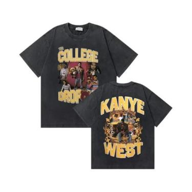Imagem de Camiseta Masculina Oversized Vintage Kanye West Com Estampa De Urso De