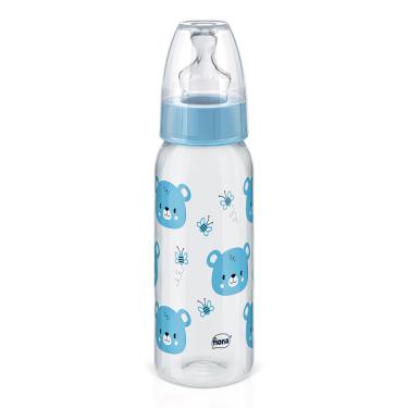 Imagem de Mamadeira de Silicone Fiona Tamanho 2 Desenhos Azul 240ml