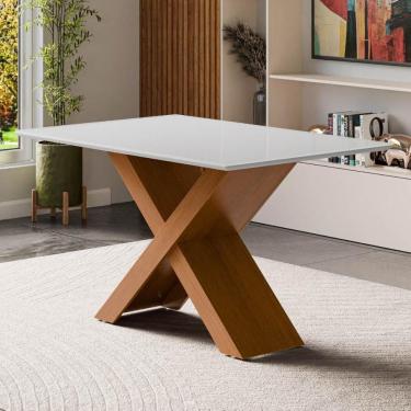 Imagem de Mesa de Jantar com Vidro 4 Lugares Multimóveis CR50235