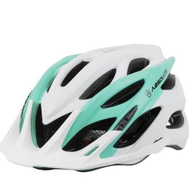Imagem de Capacete Ciclismo Feminino Bike Mtb Absolute Luna C/led, Branco, Verde