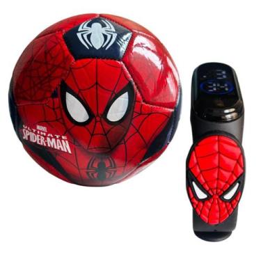 Imagem de KIT Bola + Relógio Homem Aranha-Smactudo -Touch Preto