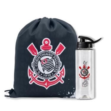 Imagem de Kit Mochila e Garrafa Corinthians Oficial - Sude