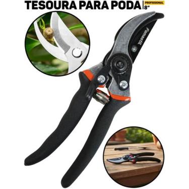 Imagem de Tesoura Poda Profissional Famastil 8 Cabo Emborrachado P/ Jardinagem P