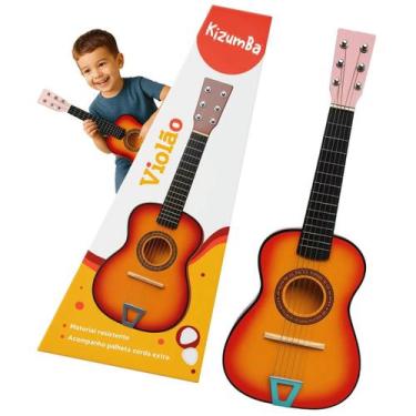 Imagem de Mini Violão Semi Profissional Para Crianças Infantil Corda Em Aço Acús