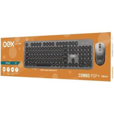 Imagem de Kit Teclado e Mouse Pop sem Fio Chumbo - Newex