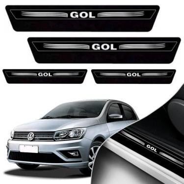Imagem de Kit 8 Peças Soleira Adesivo Porta Vw Gol 4 Portas G6 G7 G8 - Emblema T