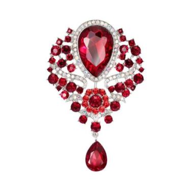 Imagem de Broche De Cristal Brilhante Para Homens E Mulheres, Joia De Moda Luxuo