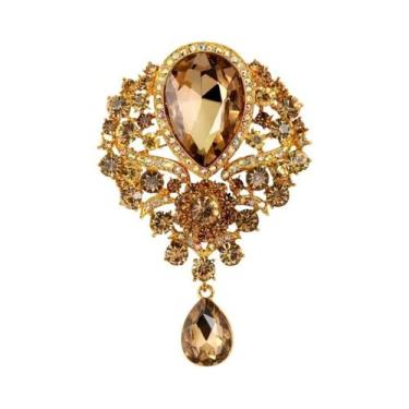 Imagem de Broche De Cristal Brilhante Para Homens E Mulheres, Joia De Moda Luxuo