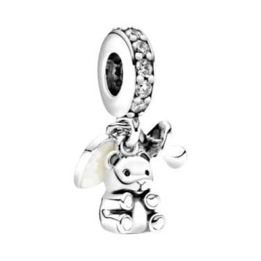 Imagem de Pulseira De Prata Esterlina 925 Feminina Com Pingentes De Animais Fofo