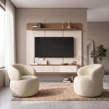 Imagem de Conjunto Sala Painel Home Concept para Televisão 70 Polegadas com 2 Po