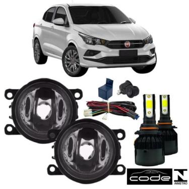 Imagem de KIT Farol Auxiliar Fiat Cronos 2017 a 2022 Super Led - BIBAS