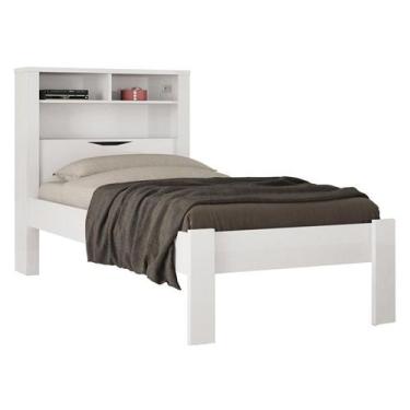 Imagem de Cama Solteiro Invicta Branco Brilho - Santos Andirá - Santos Andira