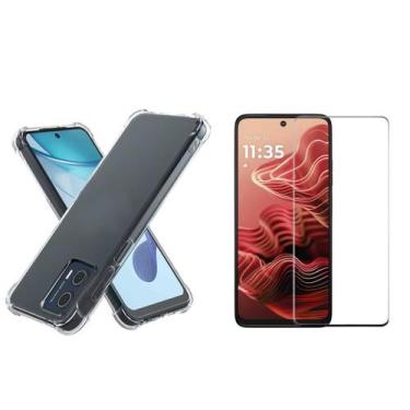 Imagem de Capa Anti-Impacto + Película 3D Premium Para Moto G35 - BLANCE